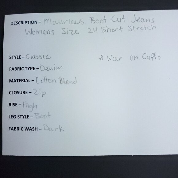 Maurices Bootcut Denim Jeans Women's Size 24 Short - Picture 7 of 7